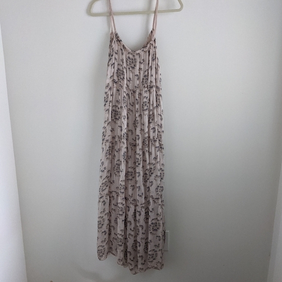ELANA Balai Silk Blend Tiered Maxi Dress M - Picture 2 of 12